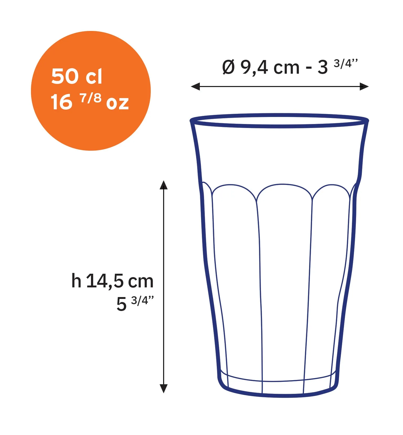 Clear Glass Tumbler - Set of 6