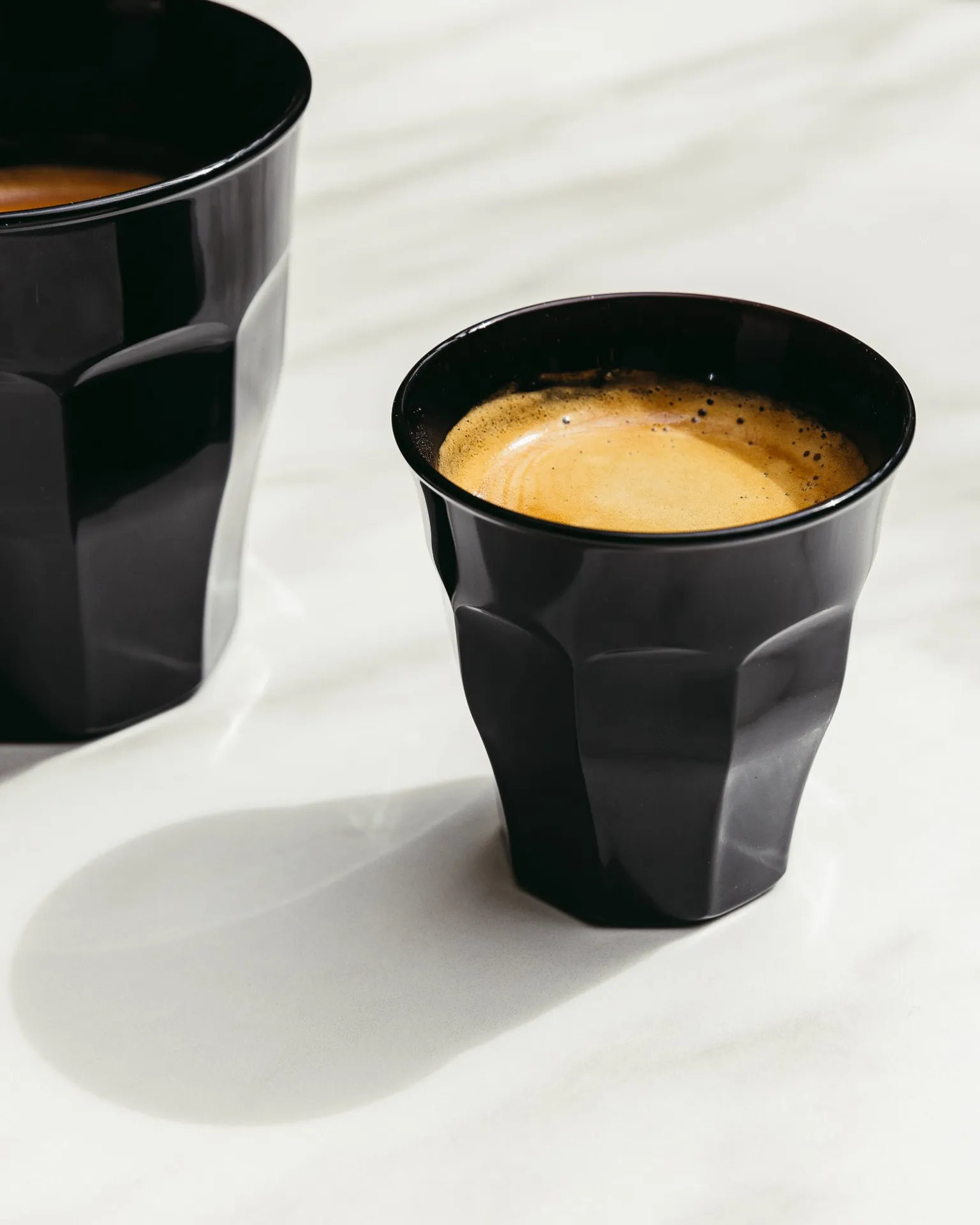 Black Glass Tumbler - Set of 6